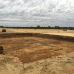 Tidy Retangular swimming pool excavation in new land release